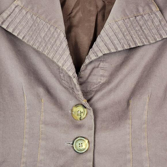 Burning Torch Anthropologie Mauve Blazer Jacket Sz S / P - Picture 3 of 7